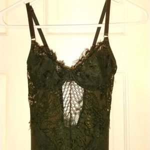 akira, size:S, Deep Sea Foam Green & Lace Corset on top
